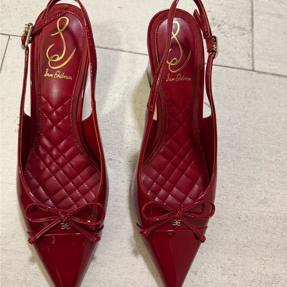 Sam Edelman Red Quilted Heels